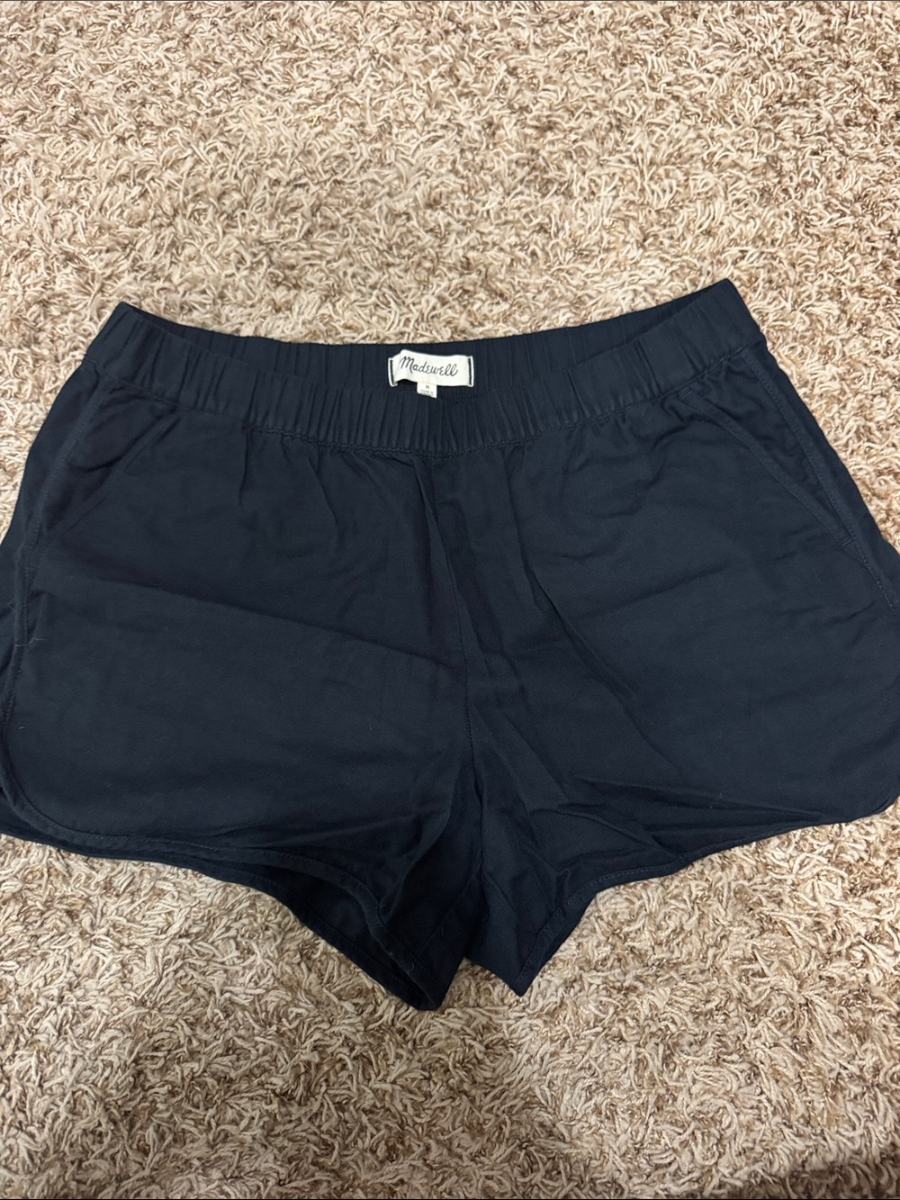 Madewell Black Elastic-Waist Lounge Shorts